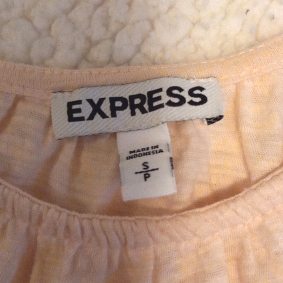 Express Light Pink Ruffle Tank, Small - Picture 2 of 2